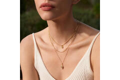  Modern Muse - Necklaces with pendant - Silver / 14kt GP - Pearl - 50cm